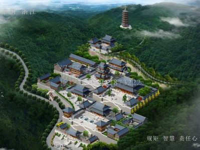 南通龙王寺古建规划设计布局图